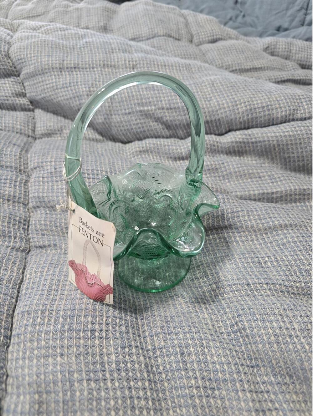 Fenton art glass basket